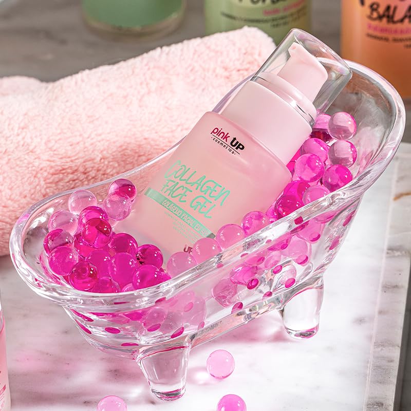 PINK UP | Collagen Face Gel | Colágeno Facial En Gel | Reduce líneas de expresión | Reafirma la piel del rostro | Textura ligera | Para todo tipo de piel | Modelo PKS09