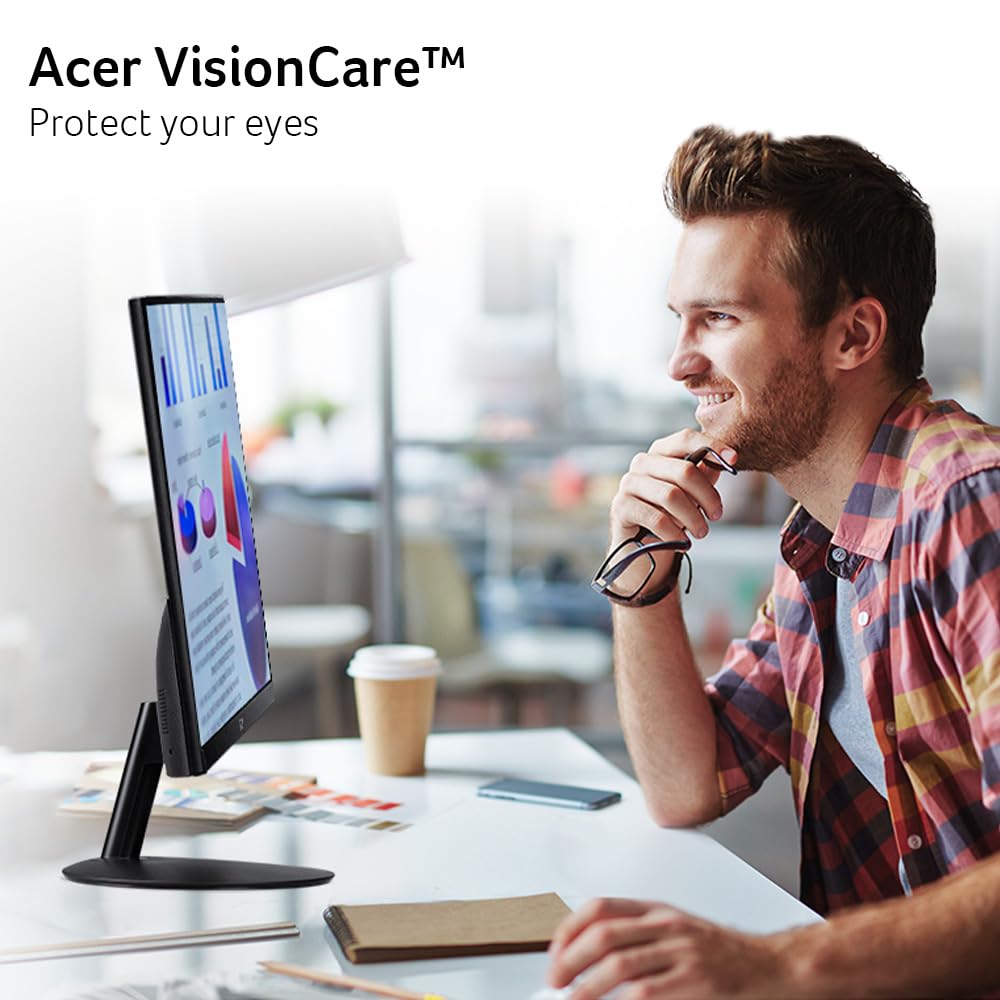 Acer Monitor SB242Y EBI 23.8" FHD (1920 x 1080) Panel IPS | Tecnología AMD FreeSync | Diseño Ultra Slim | 100Hz | 1ms (VRB) | Puertos HDMI y VGA