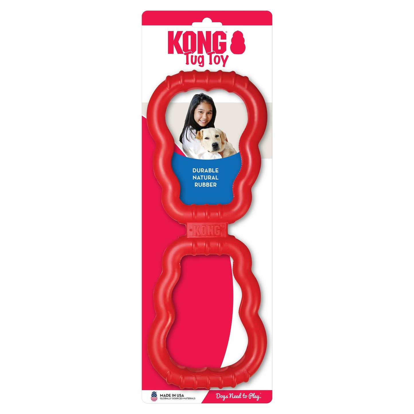 Kong Juguete remolcador para Perro, Rojo