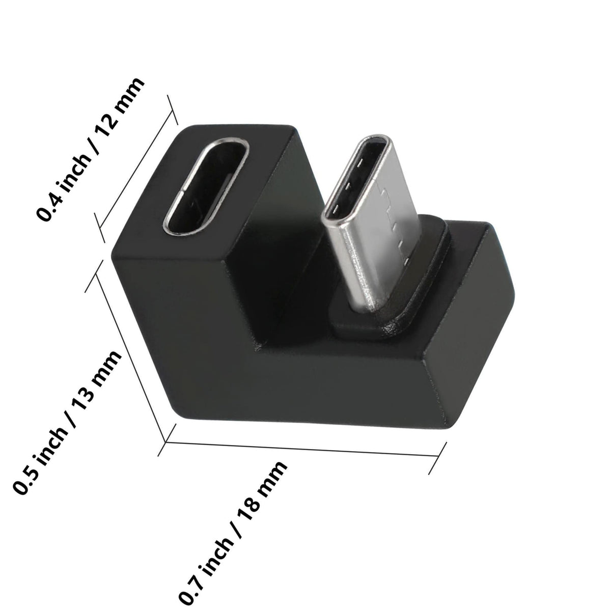 Adaptador USB Tipo C SHANFEILU en forma de U 180 Grados USB 3.1