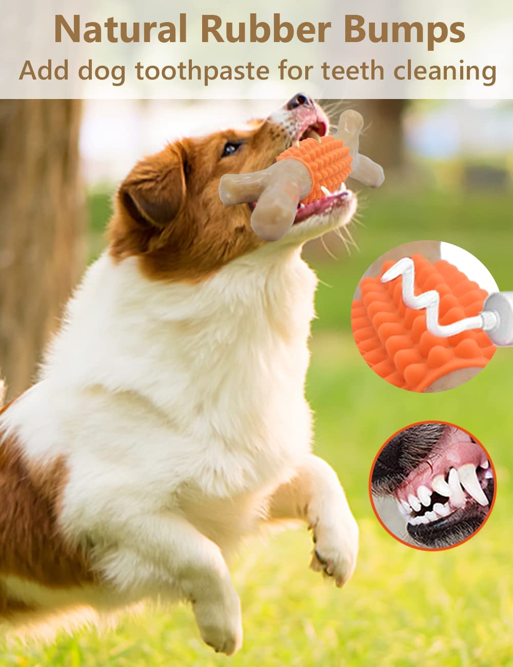 Juguete masticable para perros para masticadores agresivos, palo de dentición de goma de nailon resistente para perros grandes y medianos (madera de arce real)