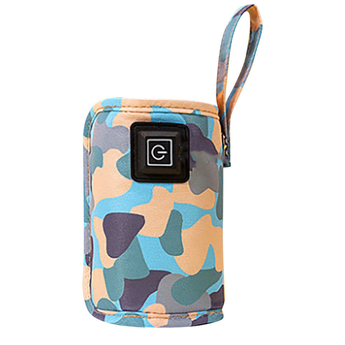 Bolsa térmica para biberones de bebé, con USB, tamaño ajustable, portátil, para exteriores, 5 V, 2 A, color azul