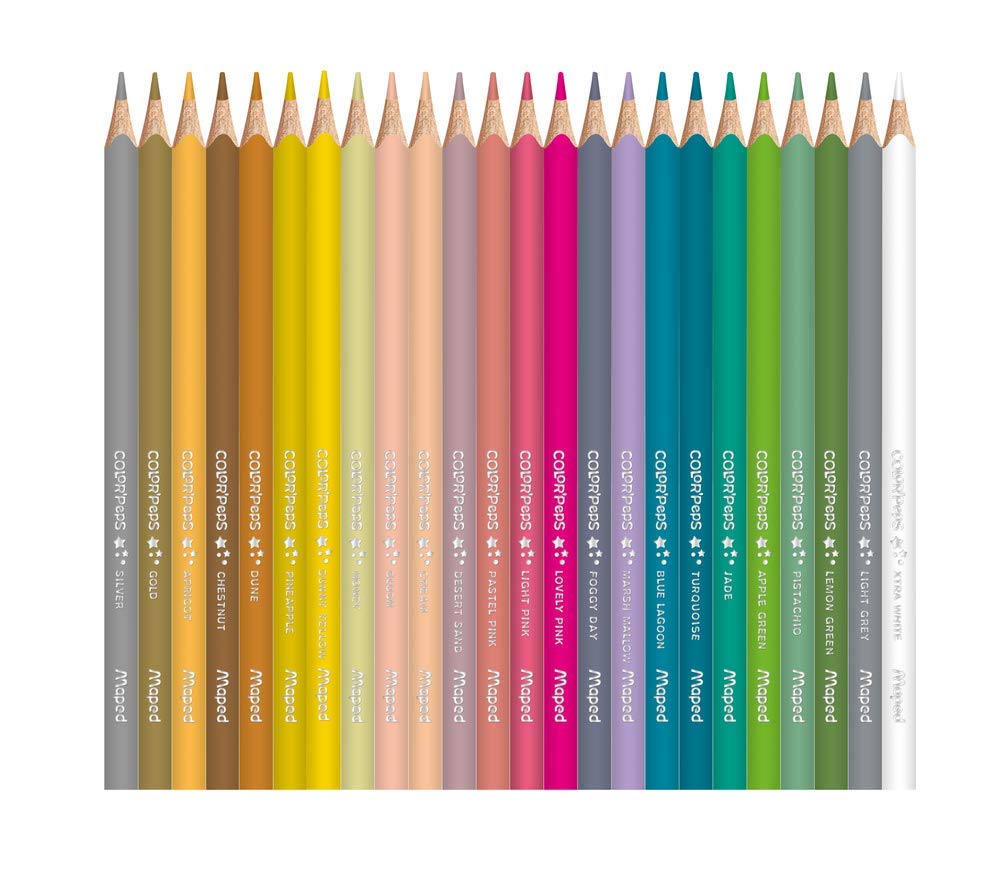Maped - Color'Peps - Lápices de colores, triangular, ergonómico - Caja de 72 lápices de madera