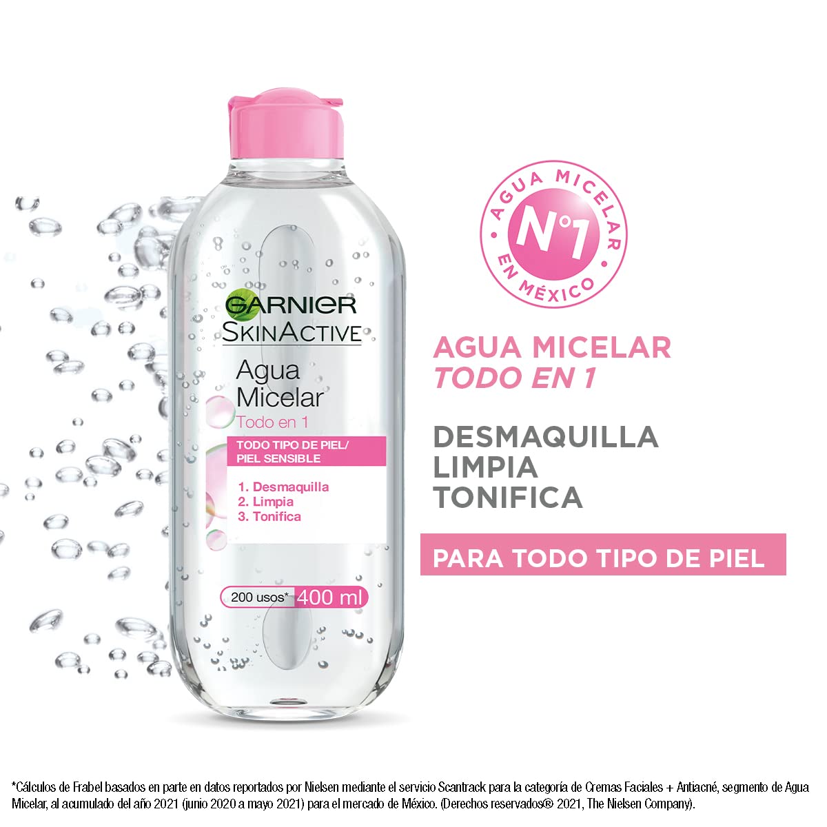 Garnier Skin Active Kit Micelar Todo en 1 400ml y 100ml + Express aclara booster serum anti manchas con vitamina c - 30 ml Serum