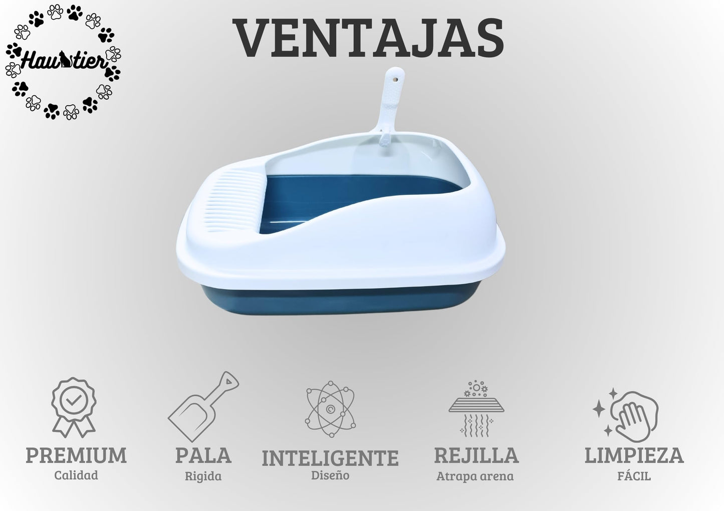 HAU TIER Arenero Abierto Basico Varios Colores Hautier (Azul Petroleo)