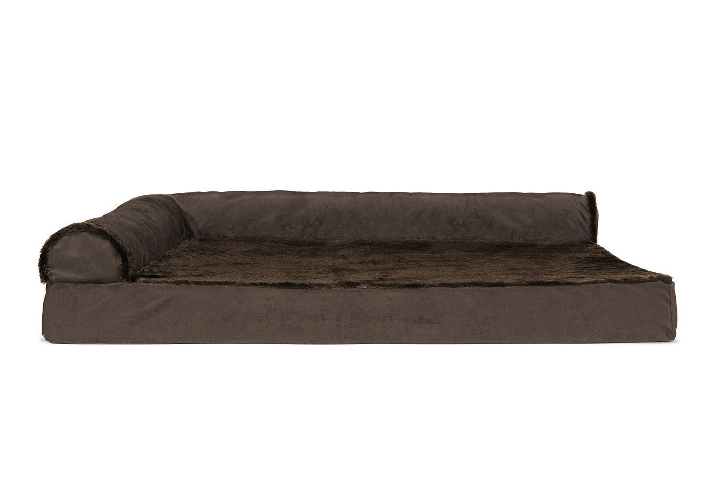 Furhaven - Sofá diván ortopédico de lujo para perros y gatos, marrón sable