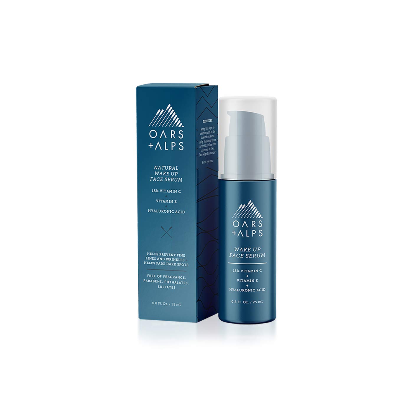 Oars + Alps Natural Vitamin C Serum for Face, Dermatologist Tested Skin Care with Hyaluronic Acid and Vitamin E, TSA Friendly, 0.8 Fl Oz