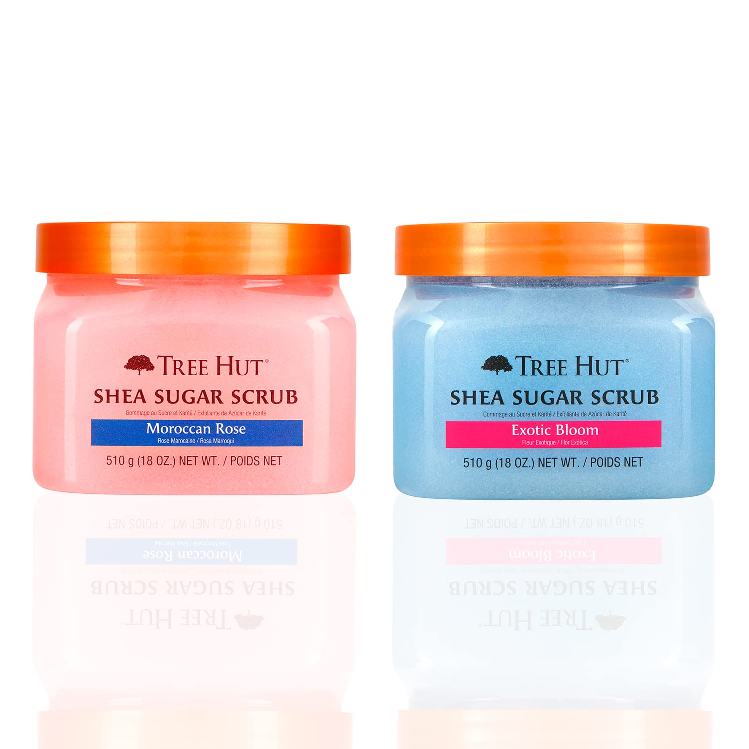 Set Exfoliantes Corporales Tree Hut Rosa Marroquí y Exotic Bloom