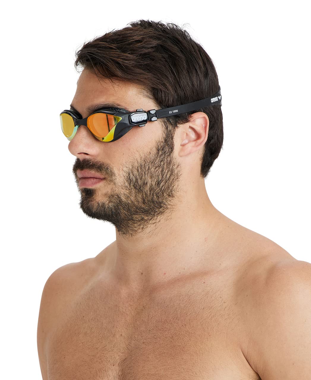 Arena Cobra Tri Swipe Mirror - anteojos de natación para triatlón, Yellow/Copper/Black