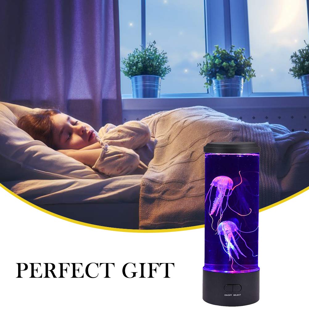 Atrumly Lámpara de medusa, lámpara LED de medusas de lava, lámpara LED de estado de ánimo, luz nocturna, para hombres y mujeres, decoración del hogar y la oficina