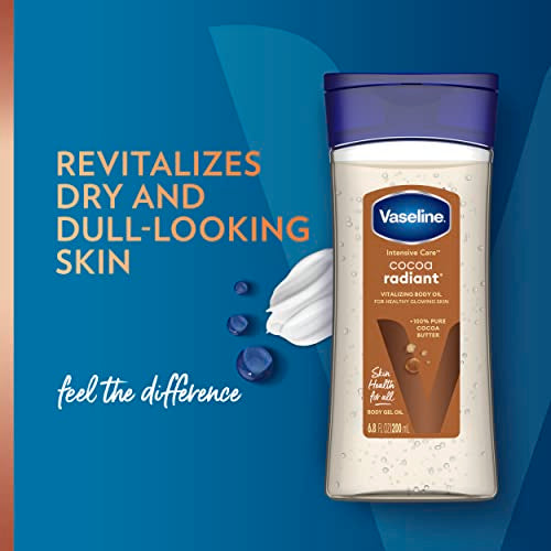 Vaseline Intensive Care Body Gel Oil Cocoa Radiant 6.8 oz, Pack of 3