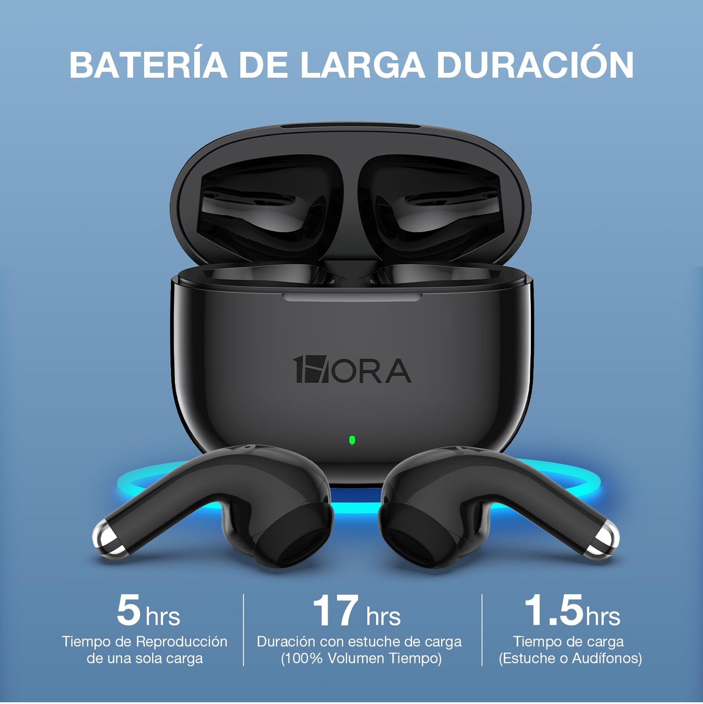 Audífonos Inalámbricos 1 Hora Bluetooth 5.3 con Micrófono para Samsung Galaxy y Xiaomi