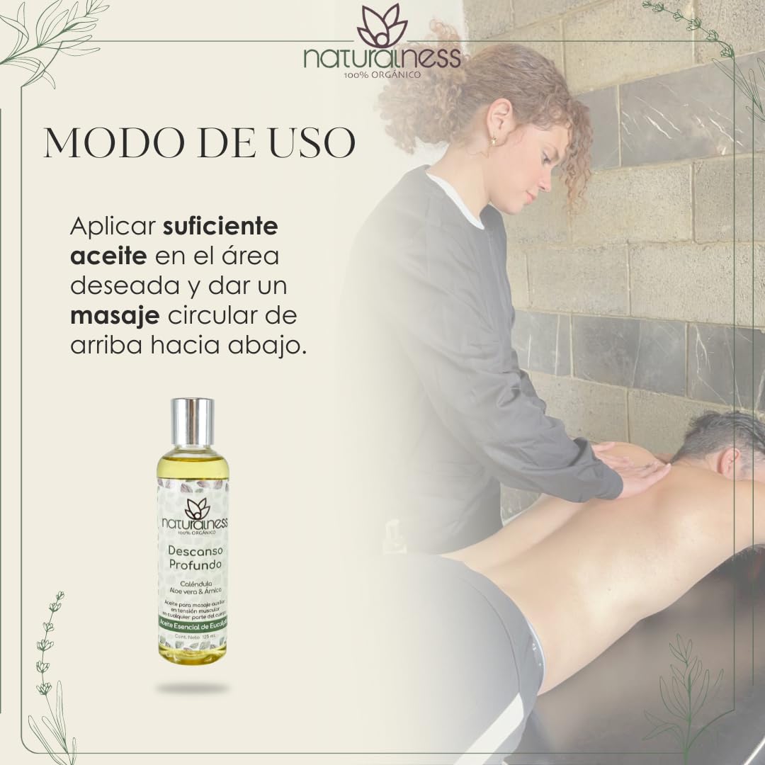 Aceite Relajante Naturalness 125 ML Descanso Profundo con Extractos Herbales y Aceites Esenciales Naturales