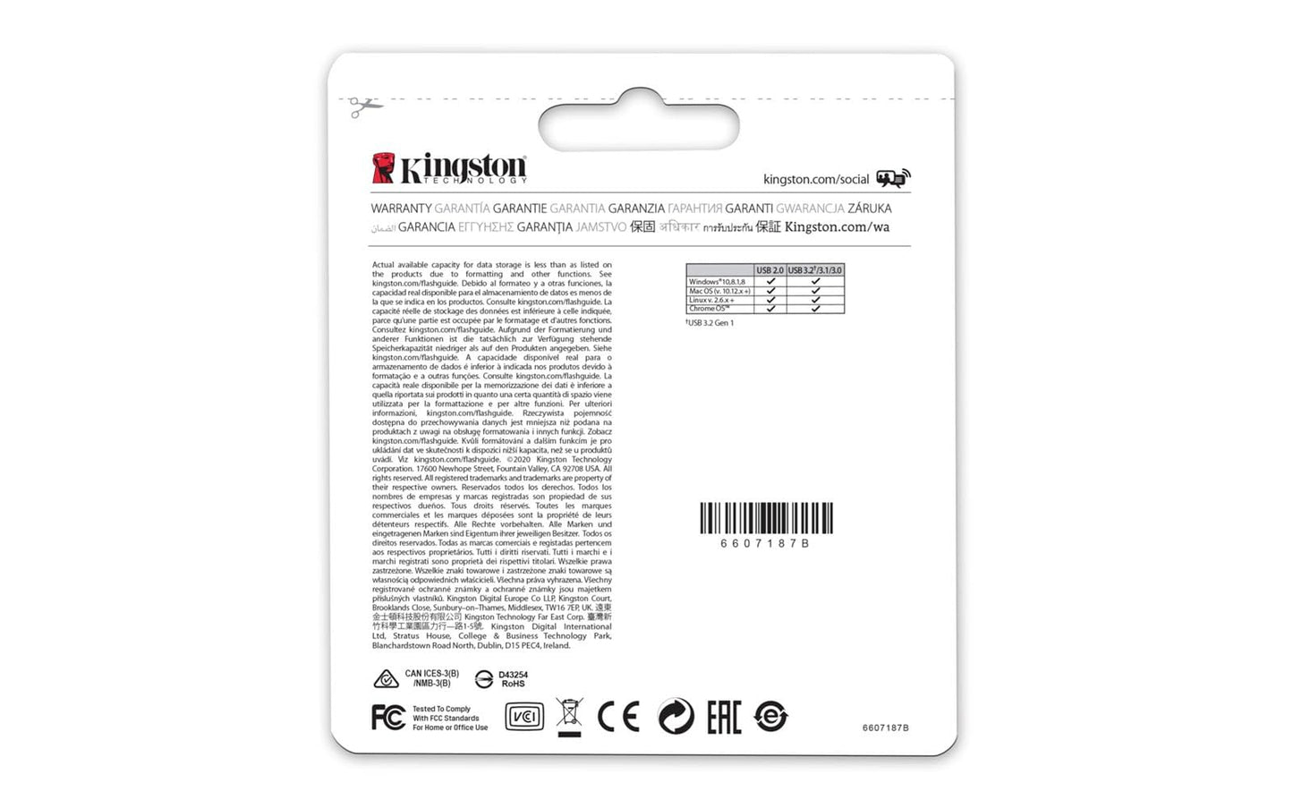 Kingston USB Data Traveler Micro 256GB USB 3.2 Gen1, Lectura: 200MB/s (DTMC3G2/256GB)
