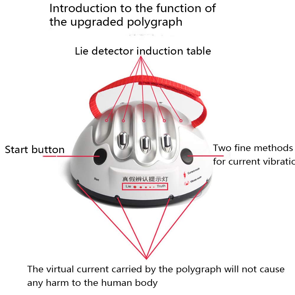 OUKEYI - Detector de mentiras de choque eléctrico, impactante juego de fiesta mentiroso interesante juego verdadero o atrevido detector de mentiras, juguetes de broma polígrafo, entretenimiento juego