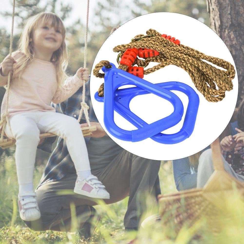 koulate Anillos de Gimnasia móviles para niños, 1 par de plástico Ajustable Columpios de Gimnasio para niños Anillos de Fitness 3 Colores Columpios Opcionales Conjunto de Paquete de Asientos(Azul)