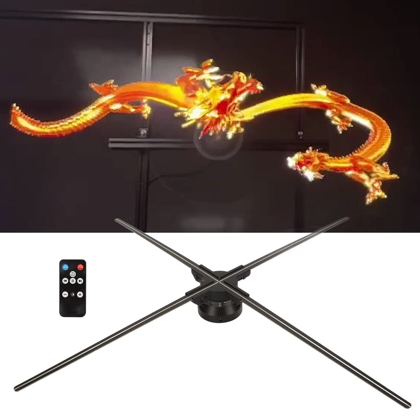 Ventilador de Holograma 3D LED 1600P 85 Cm de Diámetro para Publicidad en Tienda