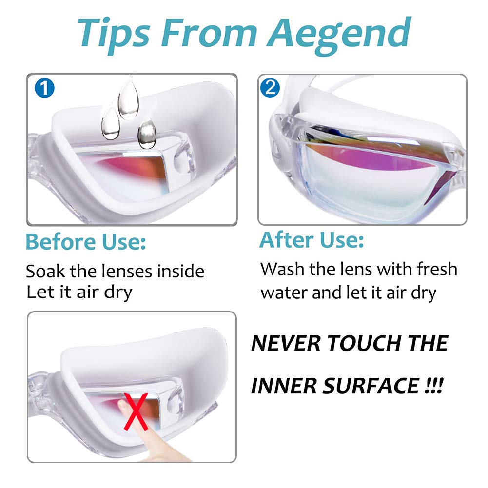 Gafas de Natación Sebami Blancas Protección UV Antivaho Ajustables para Adultos y Niños