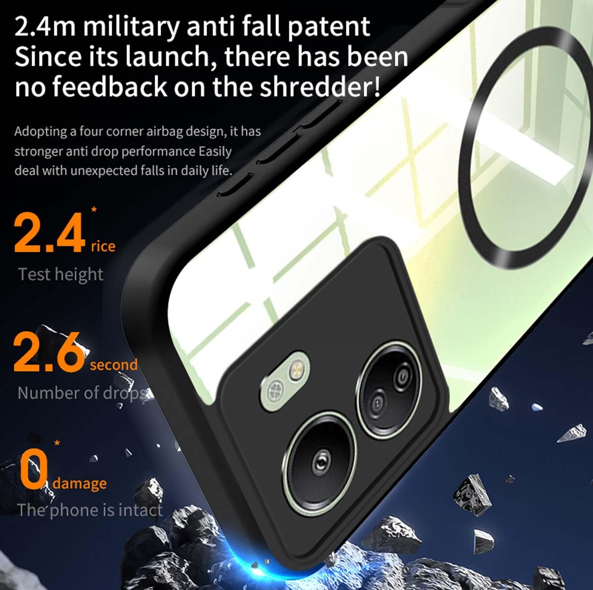 DABUNA YC Funda para Xiaomi Poco X7 Pro 5G Case, Protectora de Cámara Anticaída Ultra Delgada Cover, Anti-Amarillo Transparente Carcasa