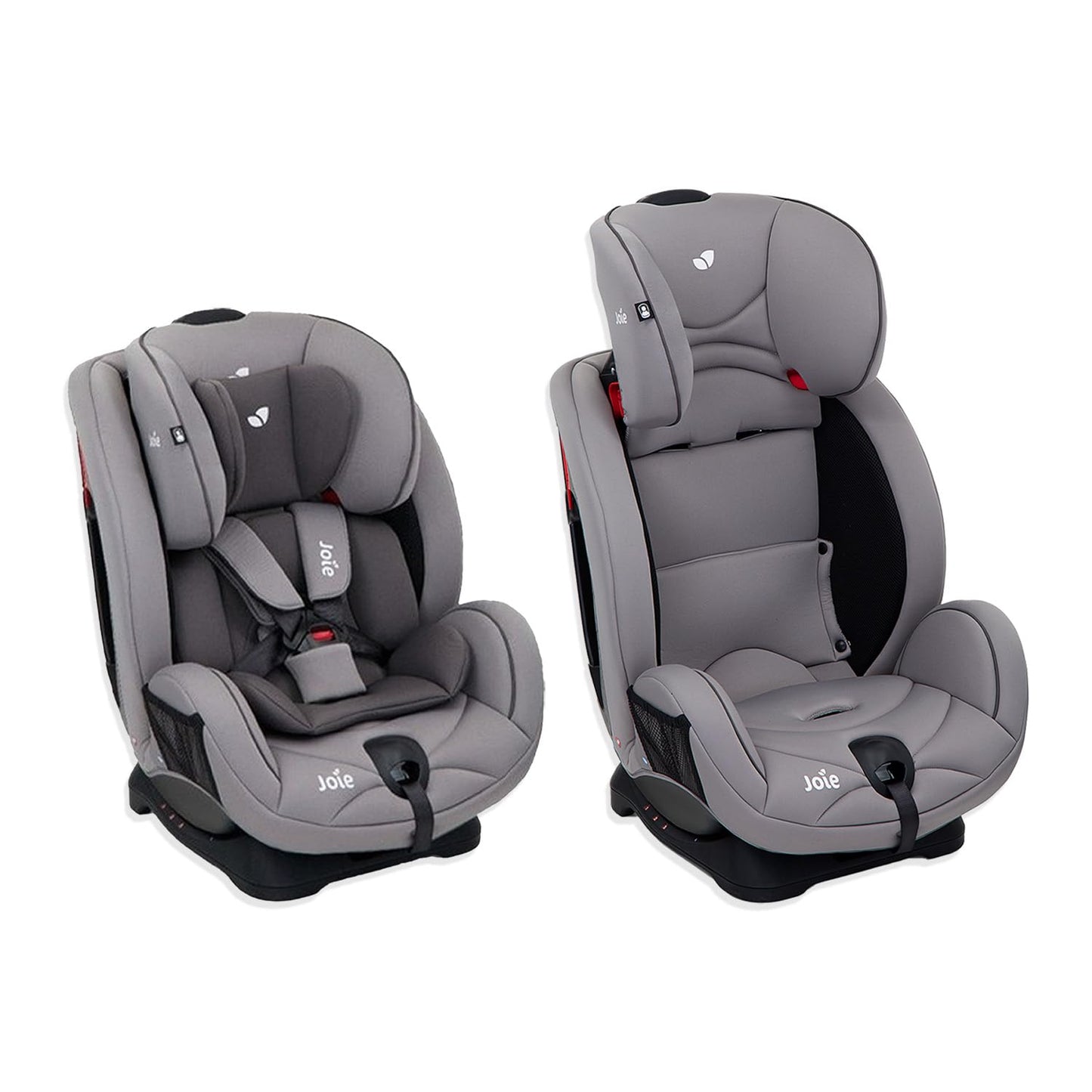 Joie Stages Autoasientos para Bebe - Asiento para Bebe Carro - Grow Together hasta 8 Años - Reversibe - Sistema contra Impactos Lateralesy de Reclinado - Booster Car Seat - Silla para Bebé Auto (Gris)