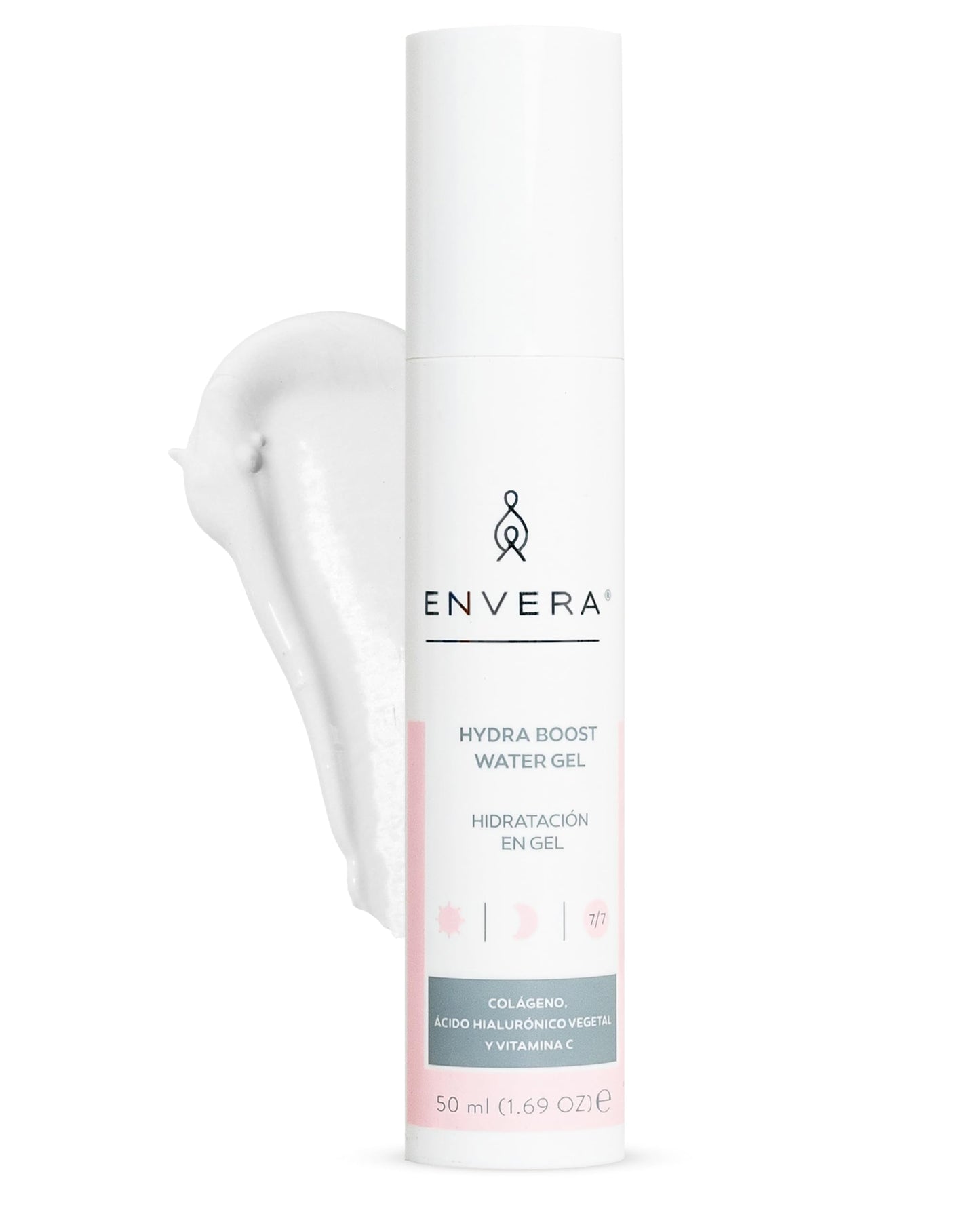 ENVERA Hidratante Facial 50 ml Hydraboost 2 en 1 Hidratación Profunda + Control de Grasa | Skin Care con Gel con Ácido Hialurónico, Colágeno y Extracto de Aguacate Vegano