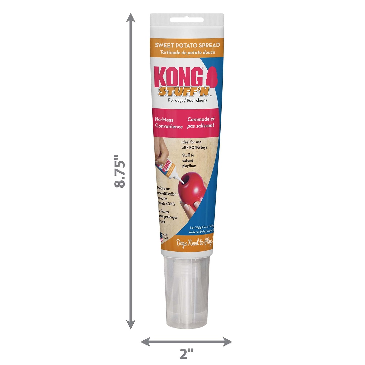 Kong Stuff, Crema de Camote, 1 Tubo, 140g