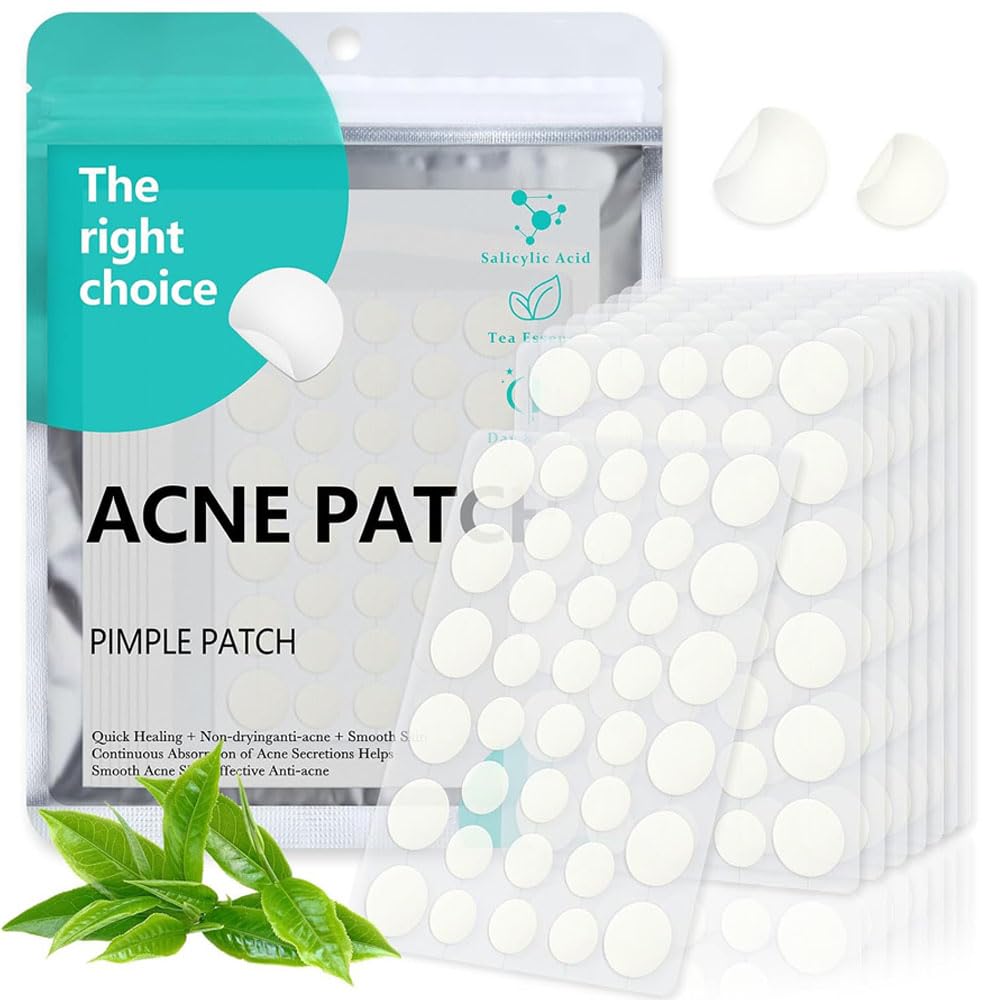 Parches de Piel Hidrocoloides para Acné - Tratamiento Absorbente para Espinillas en la Cara - Pack de 180 Calcomanías Ultra Finas - Cuidado Profesional para la Piel - Absorben Secreciones para una Piel Más Sana y Limpia