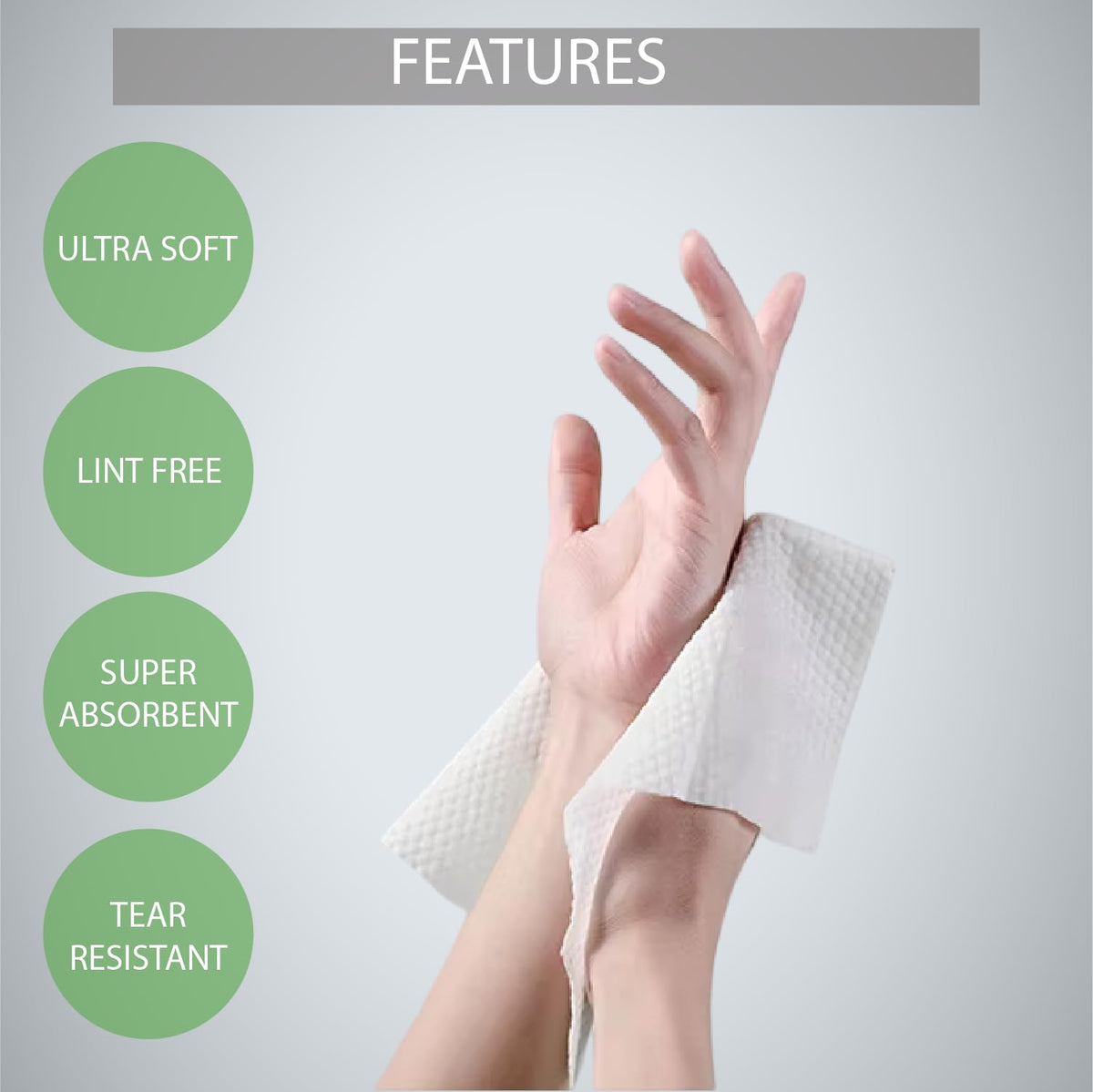 FIBERTOWELS Toallitas Faciales Desechables, Ultrasuaves Y Súper Resistentes, Biodegradables Y Reutilizables, Toallitas Desmaquillantes, Toalla Limpia Desechable, 10 X 12", Nuevo Paquete Doble de 100 U