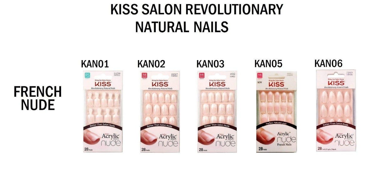 Kiss Salon Acrylic Nude French Nails 28 Count (Cashmere) by Kiss