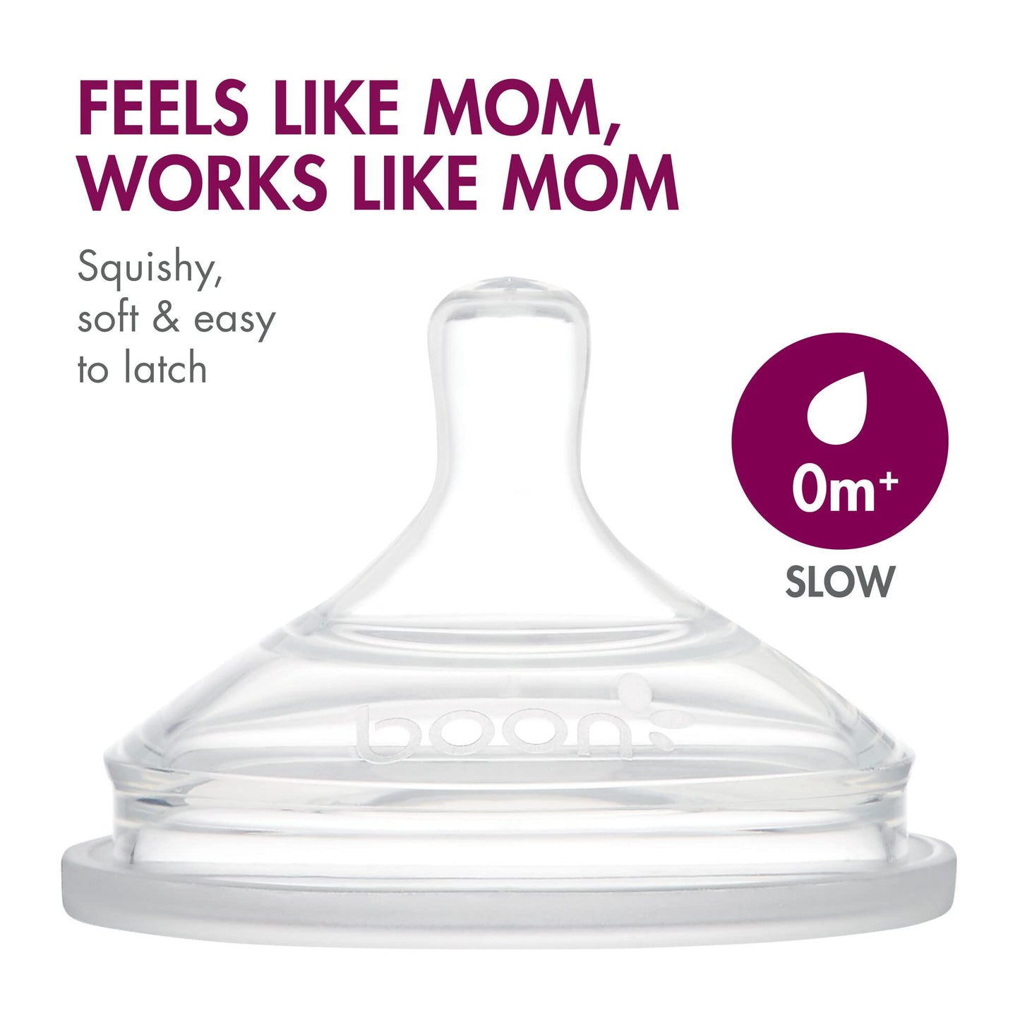Boon NURSH SILICONE POUCH BOTTLE 4oz 3pk - Pink Multi