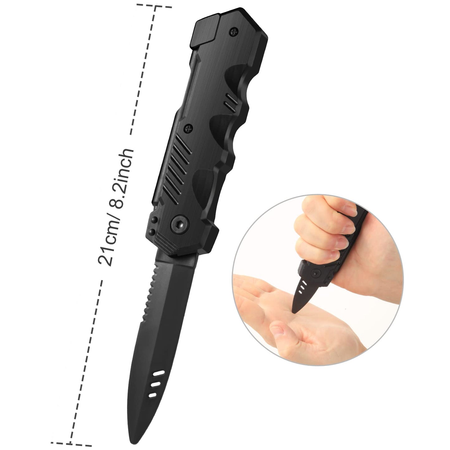 Juego de Cuchillos Retráctiles ZJoey Falsos de Plástico para Halloween 9 Unidades