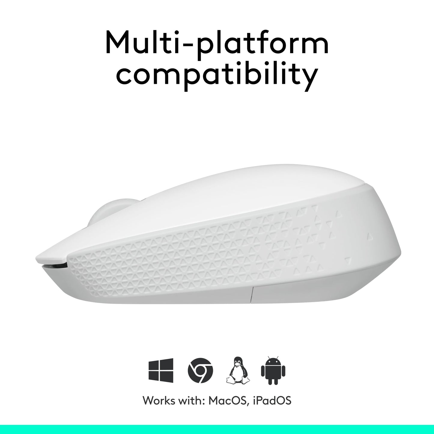 Logitech M170 Mouse Inalámbrico, con tecnología 2,4 GHz, batería de hasta 12 Meses con Modo Ahorro, Receptor USB, Cursor y Desplazamiento Preciso, Compatible con Windows, Mac y Chrome - Blanco