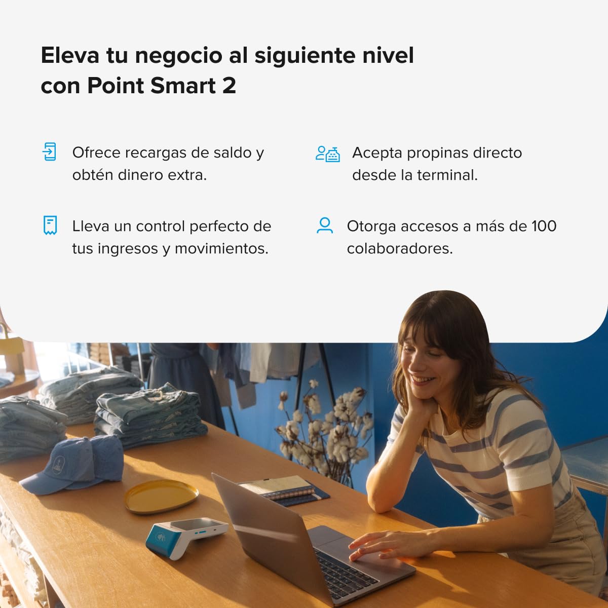 MERCADO PAGO POINT Smart 2, Terminal para Tarjetas con Internet Gratis