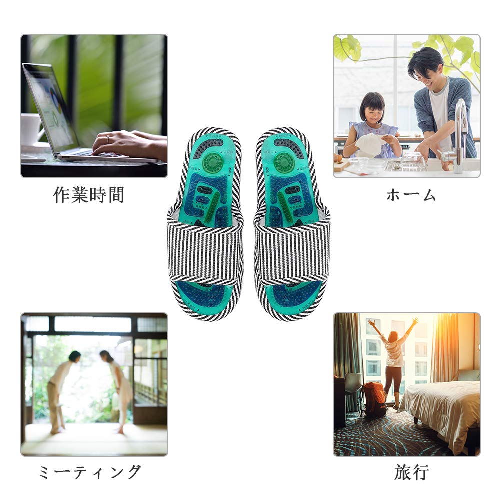 Imanes De Neodimio,Zapatillas de masaje, terapia magnética de Acupoint Zapatos de sanos del cuidado de pies sanos(Hombre)