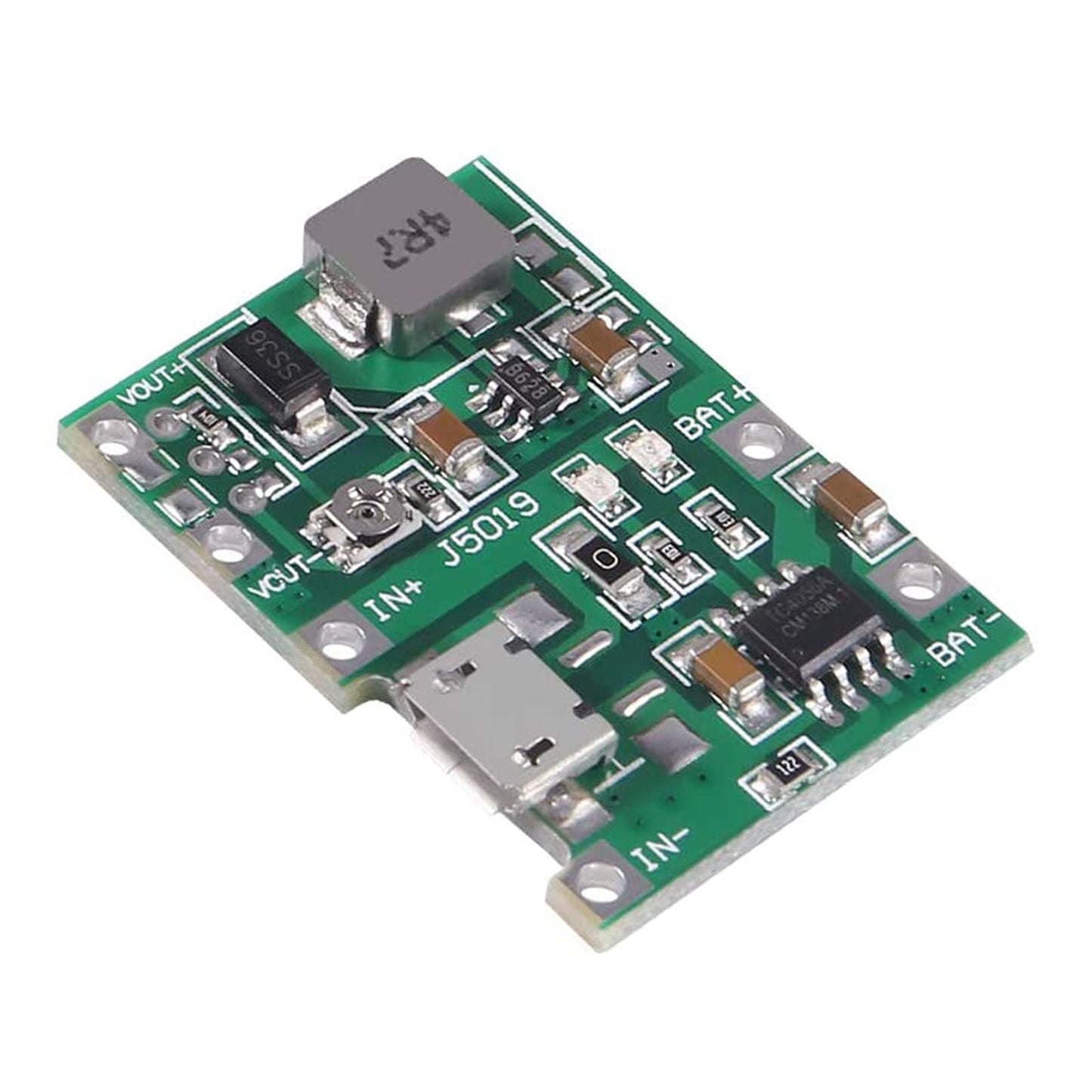Módulo cargador de batería USB TP4056 de 3,7 V, 4,2 V a 9 V, 5 V, 2 A, módulo intensificador integrado, módulo cargador de batería de iones de litio 18650