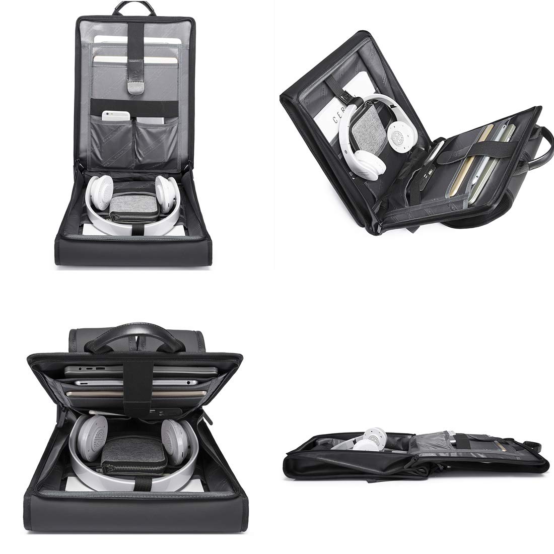 Mochila para Portátil Bange Negro Impermeable y Antirrobo