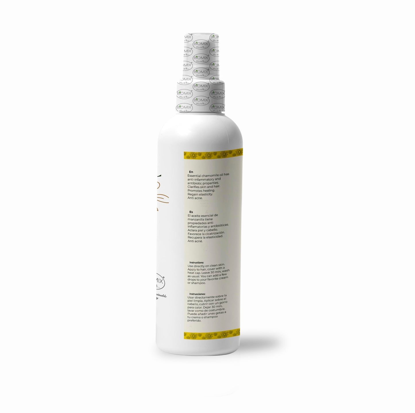 Aceite de Manzanilla Orgánico para Piel y Cabello Sensible - Suavizante y Protector - 250 ml.