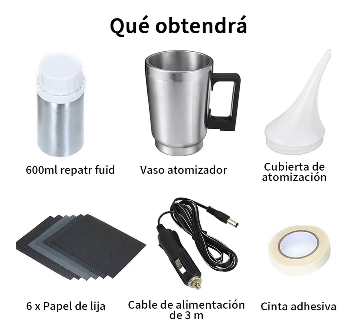 FINYQBET Kit Restaurador de Faros Profesional - 600ml Líquido de Recubrimiento UV, Elimina Amarillamiento/Rayones/Neblina - Herramientas de Pulido para Coches, Motos, Vehículos Eléctricos