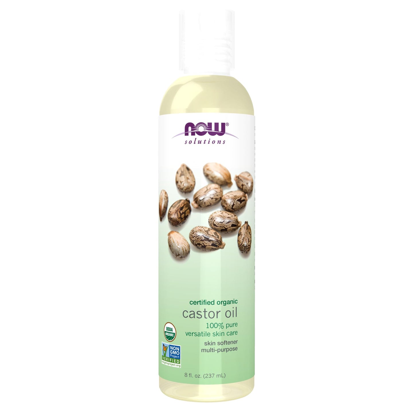 NOW Solutions Organic Castor Oil, 8-Ounce