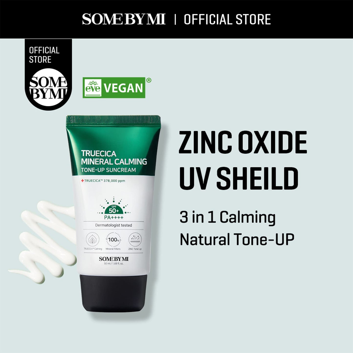 Crema Solar Mineral Calmante SOME BY MI Truecica Tone-up