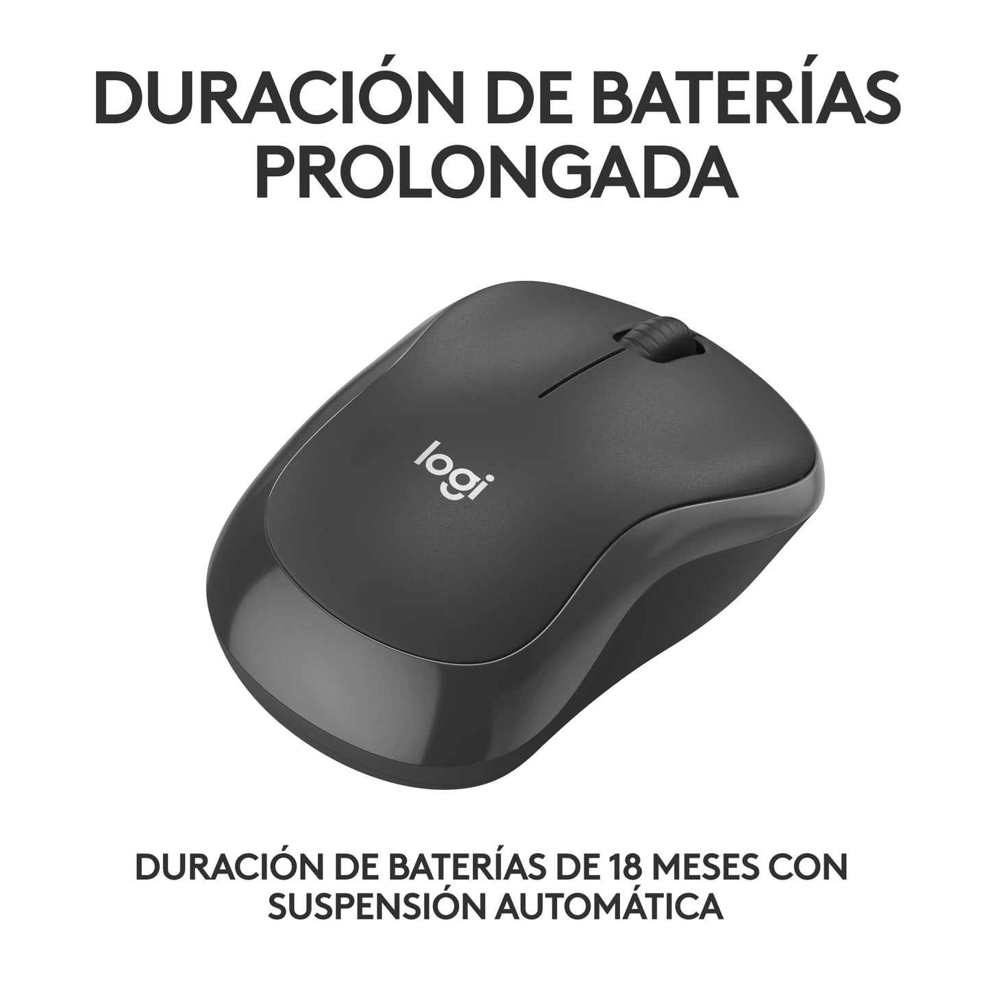 Logitech Mouse Bluetooth silencioso M240, inalámbrico, Compacto, portátil, Seguimiento Suave, batería 18 Meses, Windows, macOS, ChromeOS, Compatible con PC, Mac, laptops, Tablets - Negro
