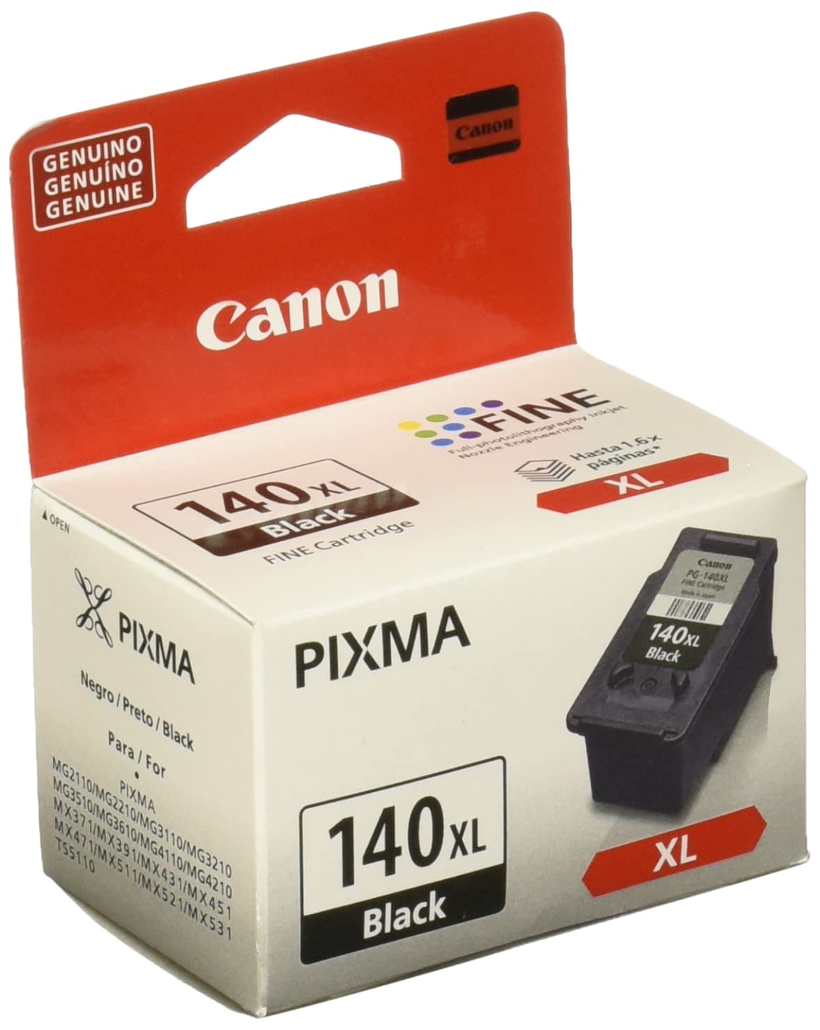 Canon Cartucho de Tinta PIXMA CL-146 XL de Color + Cartucho de Tinta PIXMA PG-140 XL Negro