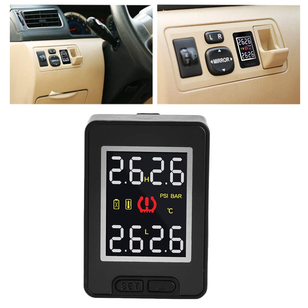 de control de presión de neumáticos KIMISS para sensores de presión de neumáticos TPMS con 4 sensores internos Sensor externo