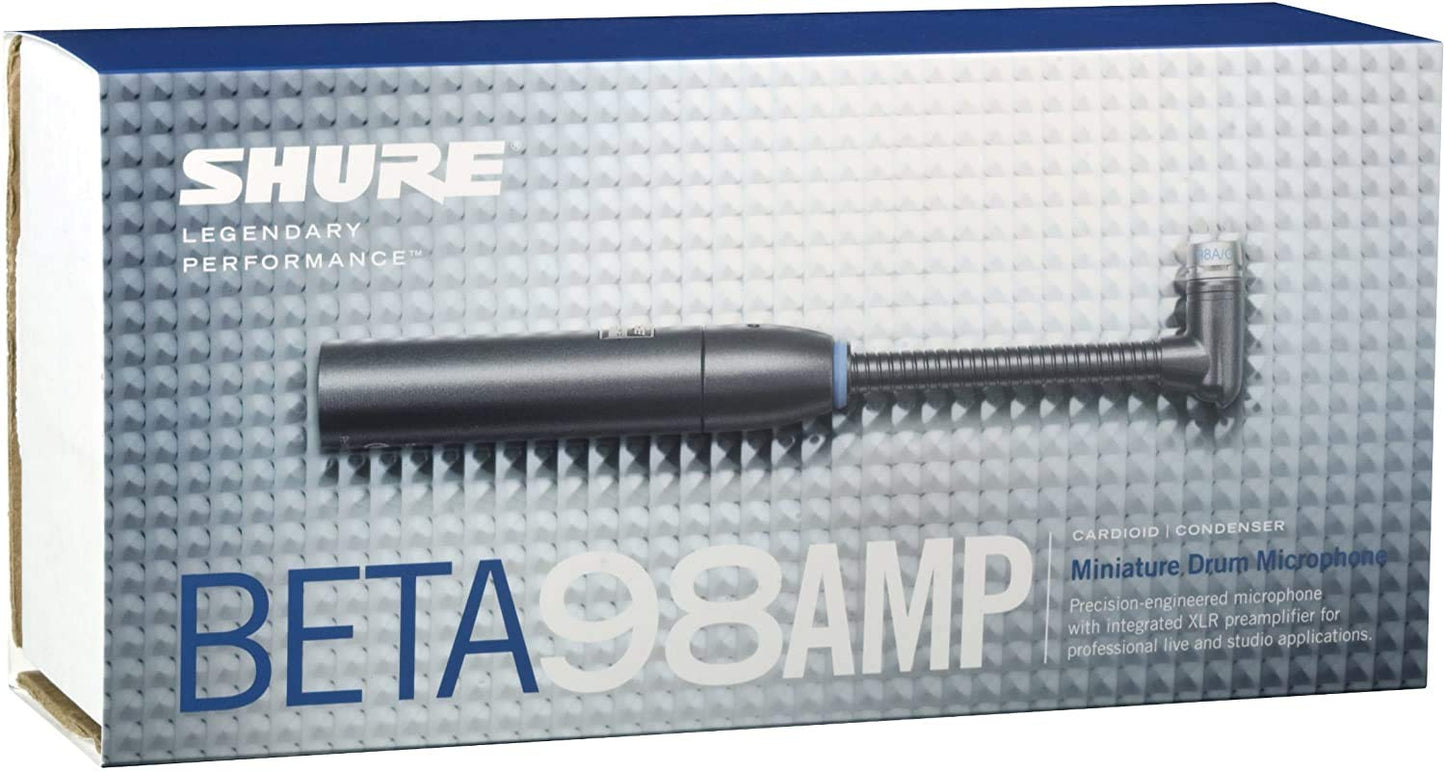 Micrófono de Condensador Cardioide Miniatura Shure Beta98AMP/C para Batería