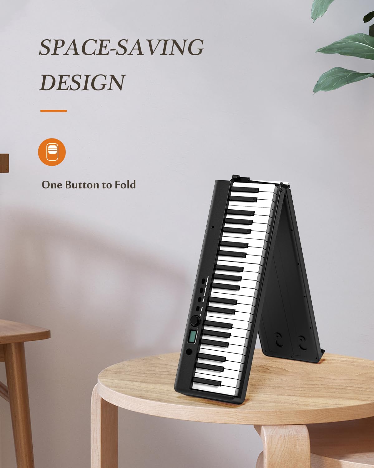 FingerBallet - Teclado de piano portátil con doble peso para piano digital de 88 teclas, tamaño completo, grano de madera, teclado de piano eléctrico con Bluetooth MIDI, adecuado para adultos, niños