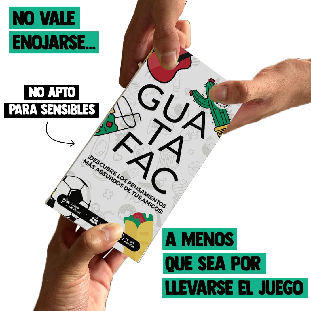 GUATAFAC - Juegos de Mesa Adulto - Versión Mexicana - Juegos de Cartas de Fiesta - Más de 1 Millón de Jugadores - Regalo Original Amigos y Cumpleaños - Español (Mexicano)