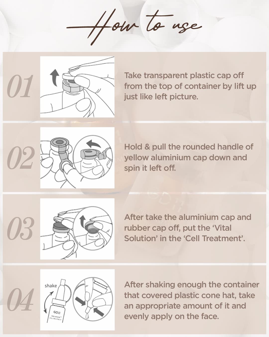 Set de Cuidado de la Piel GD11 Premium Rx para Suero Regenerador Estético en el Hogar