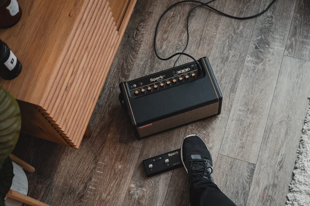 Control de chispa Positive Grid Control inalámbrico de pedal de guitarra para amplificador de guitarra Spark y aplicación móvil con pistas de respaldo