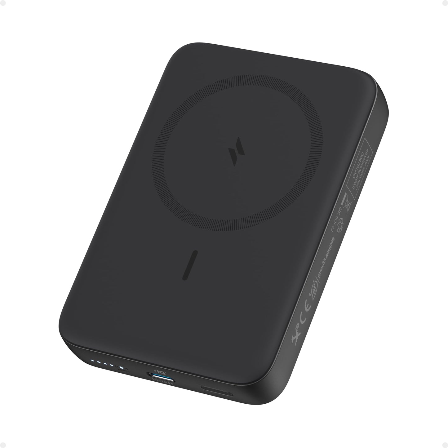 Anker Power Bank Batería Portátil y Pila Portátil de 10,000 mAh, Inalámbrico con Carga Rápida de 30W PD y USB-C Magnético, Compatible con iPhone 16/15/14, AirPods y más