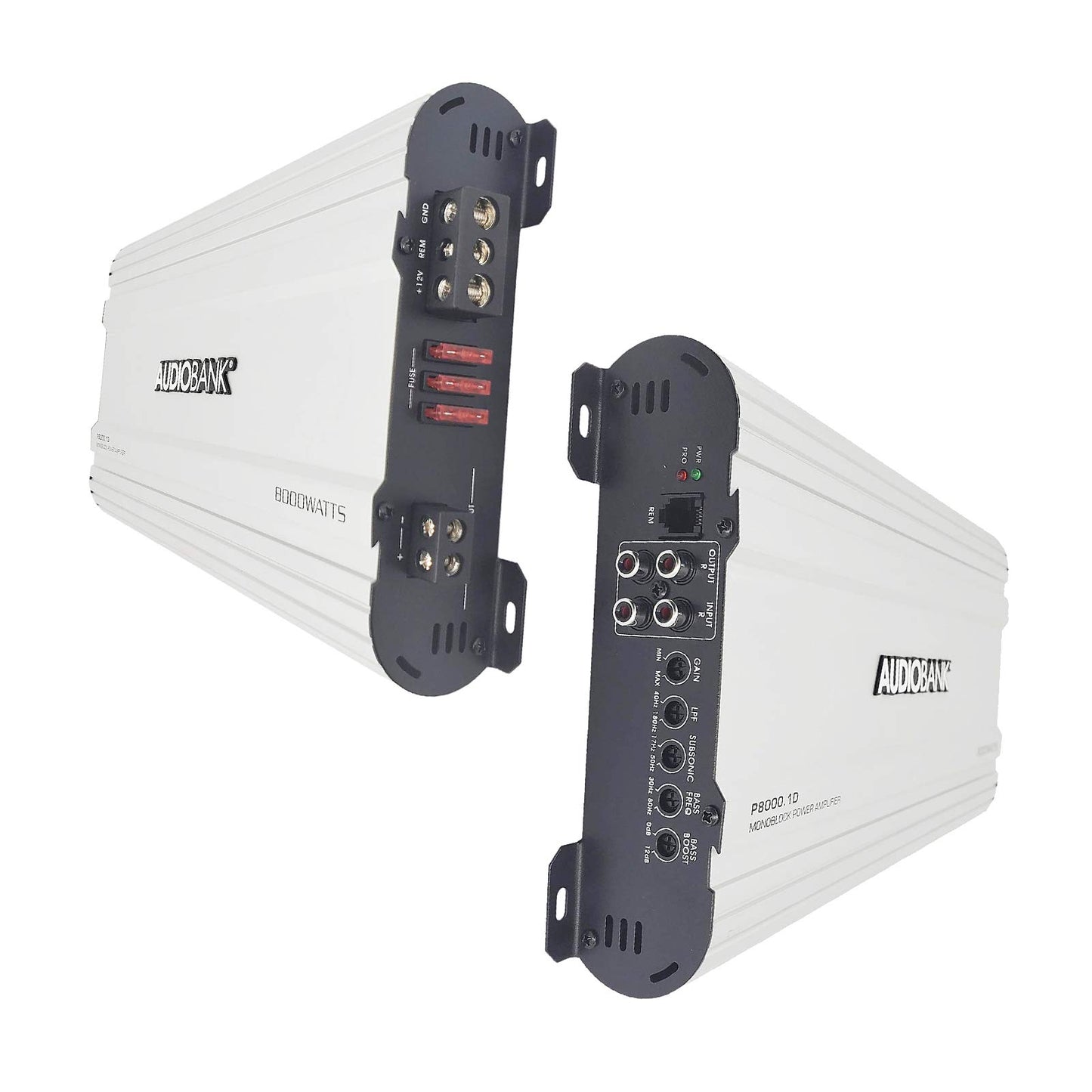 Amplificador Monoblock Audiobank Negro Clase D 8000 W para Coche